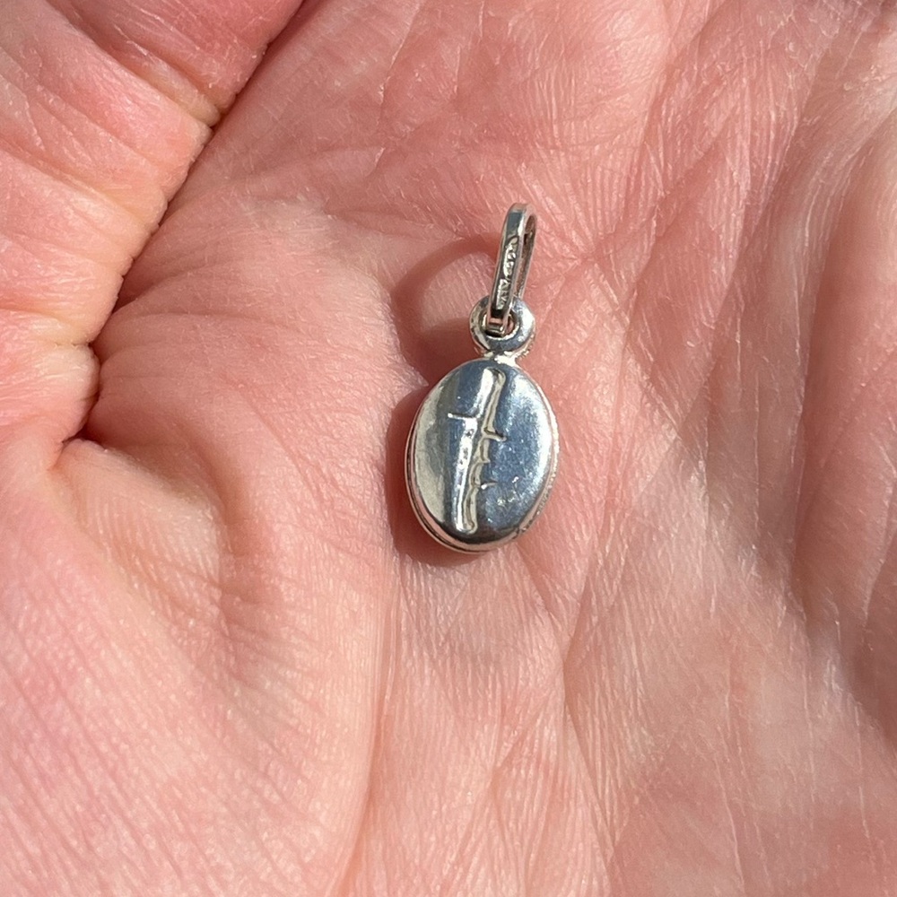 Sterling Silver Coffee Bean Charm or Pendant